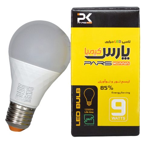 لامپ حبابی ۹ وات همراه جعبه