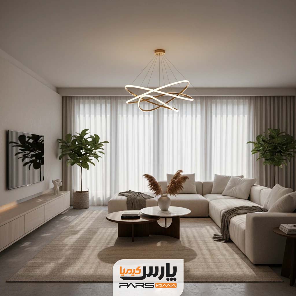 چراغ سقفی مدرن در دکوراسیون منزل